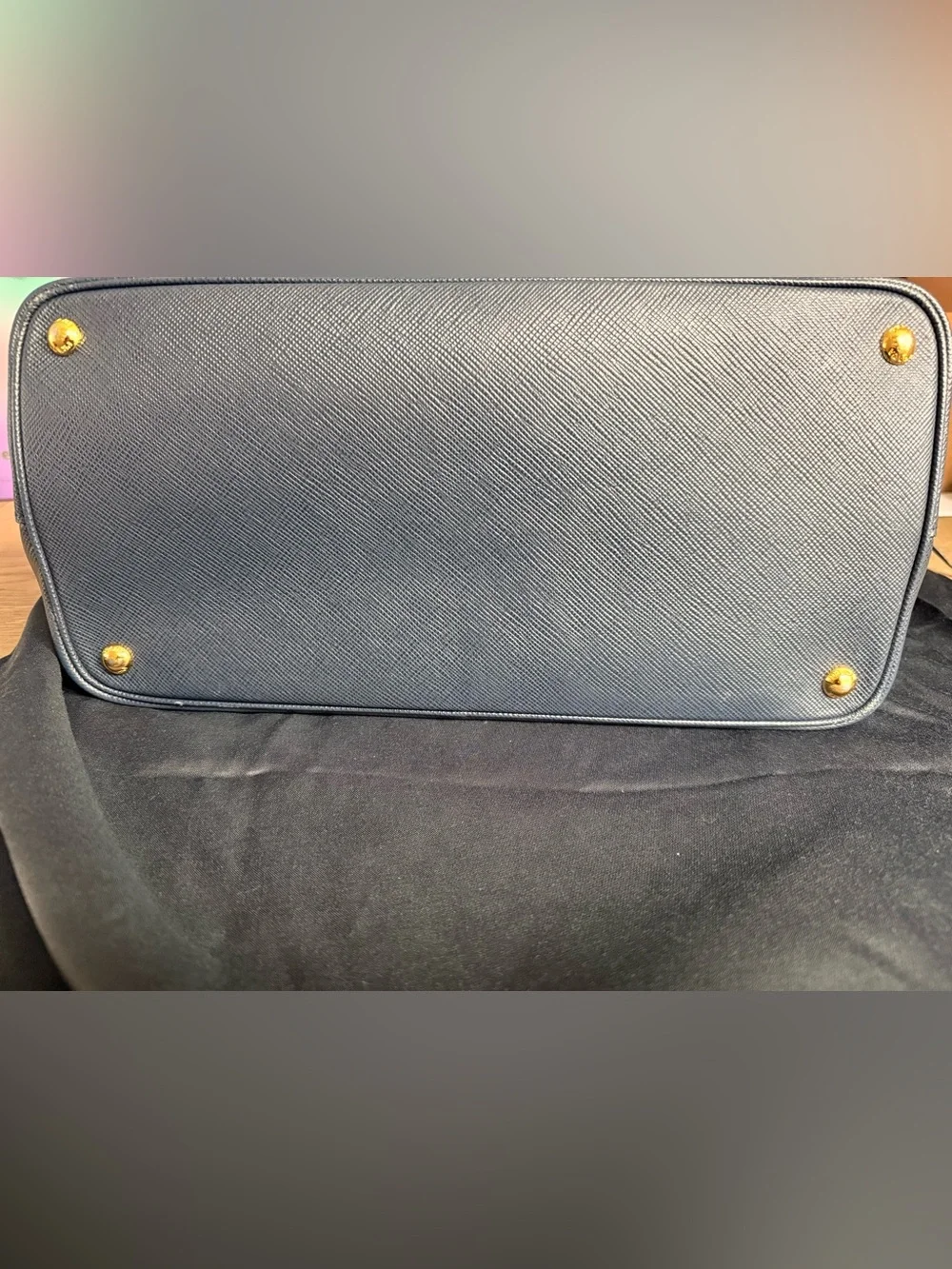 Authentic Prada Saffiano Cuir Medium Double Tote Bag